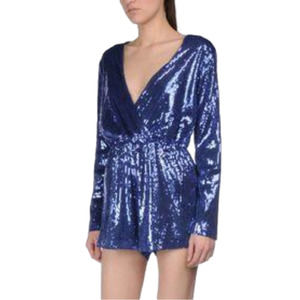 Oh my love sequin romper sequin romper in Blue